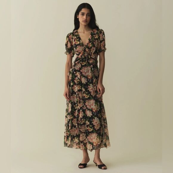 NWT DOEN Elizabeth Silk dress in Meadow Mirage - Picture 3 of 11